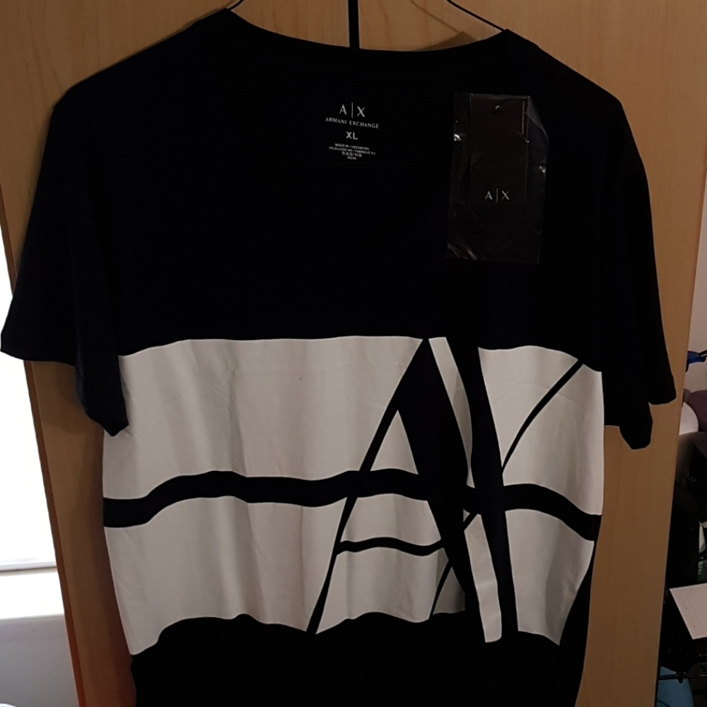 Armani Exchange T-shirt big AX logo black XL